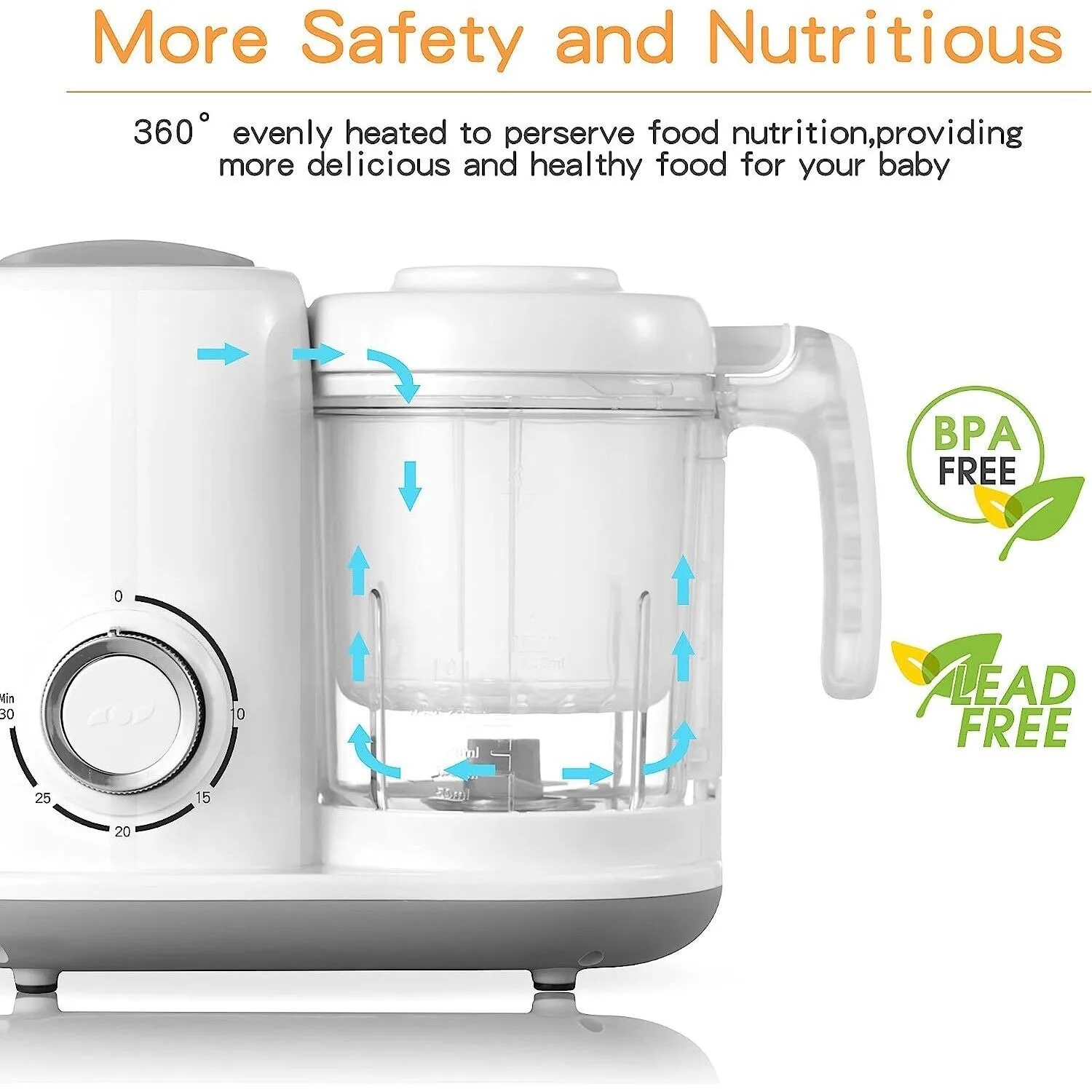 TopStrong Multifunctional White with 400ML Bowl Baby Food Maker Food Processor BFM001 6