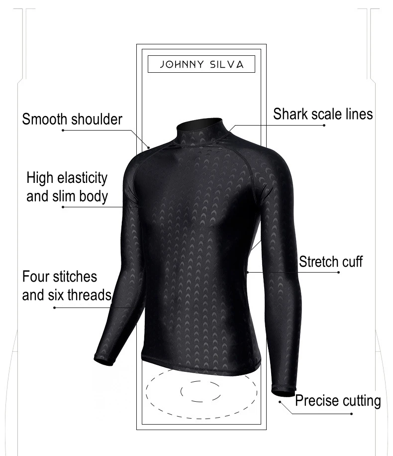 

Men Sun Protection Long Sleeve SharkSkin WaterProof Surfing Swim Shirts+Pants UPF50+Quick-Dry Beach Bathing Rash Guard Trousers