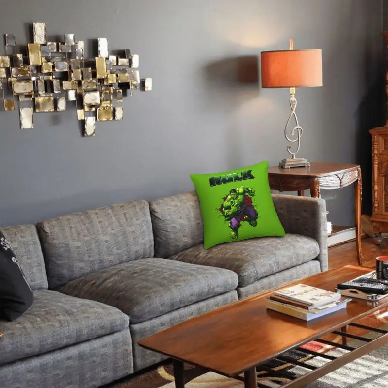 Custom Luxury Hulk Superhero Cushion Covers 45x45cm Soft Throw Pillow for Car Square Pillowcase 4