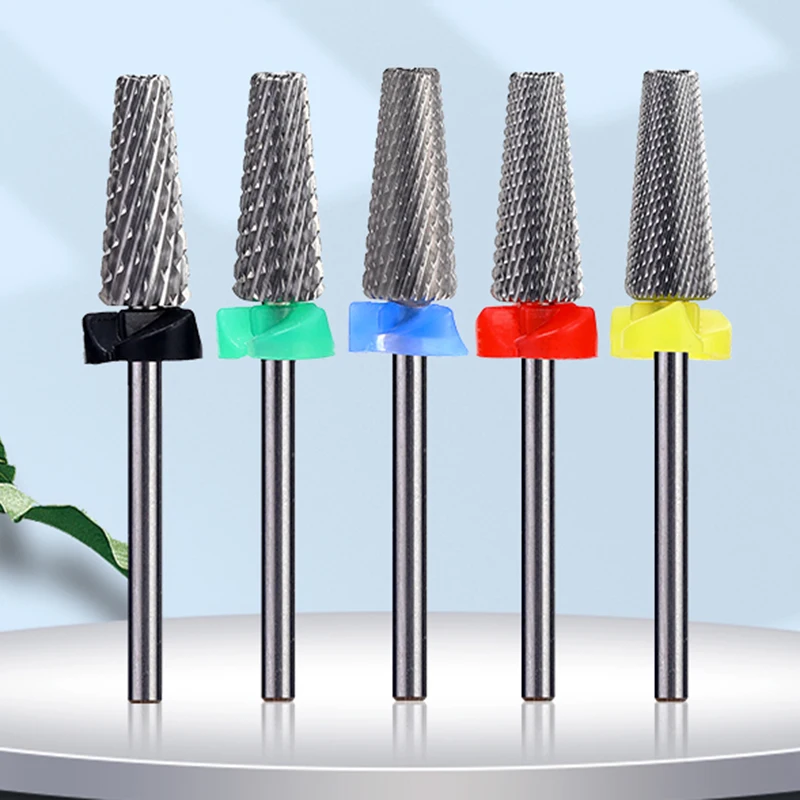 

6.00mm 5 in 1 Cross Cut Fastest Remove Acrylics or Gels Carbide Nail Drill Bit Milling Cutter Tools