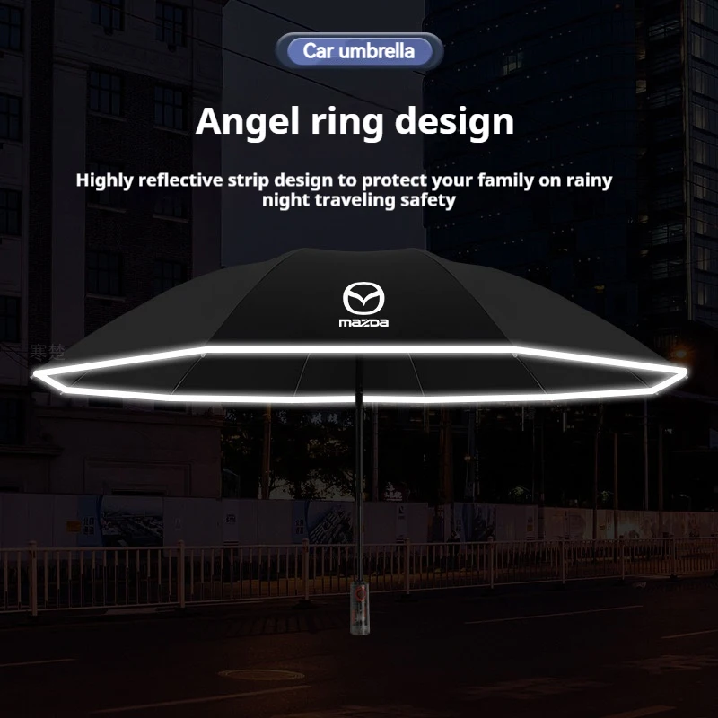Car Fully Automatic Reflective Sun Umbrella Folding Sunshade For Mazda 2 3 5 6 SKYACTIV Axela Atenza CX30 CX5 CX8 CX9 MX5 RX8 RX7 car windshield sunshade