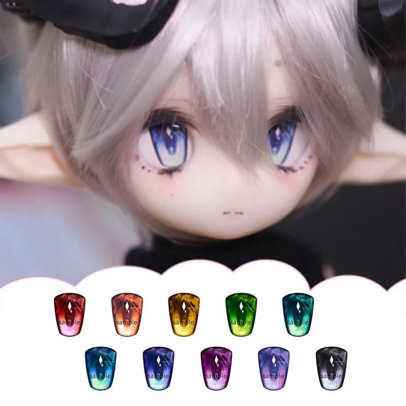 Ojos de acrílico para muñeca BJD, accesorios de 12mm-24mm para 1/12, 1/8, 1/6, 1/4, 1/3
