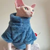 Pet Cat Sweater Home Fur Autumn and Winter Warm Solid Color Soft Arctic Velvet Skincare Suitable for Devonshire Cats, Hairless C 3