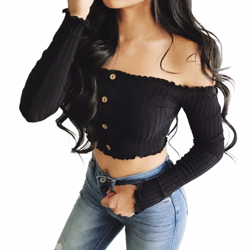 

Женские сексуальные однотонные Топы без бретелек с открытыми плечами, блузка, Повседневная рубашка, топ, женская модная блузка 2023, футболка для женщин Y2k