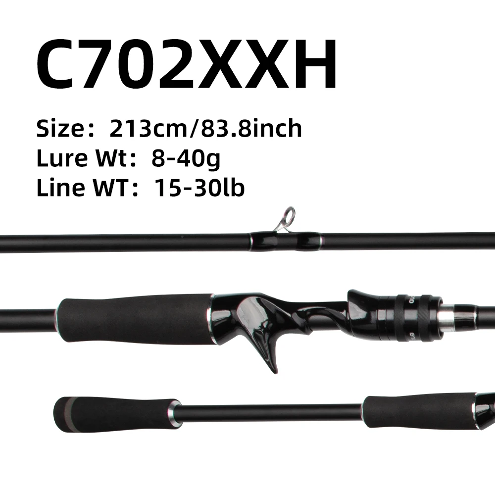 高速アクションカーボン釣り竿,スピニングキャスティングロッド,2