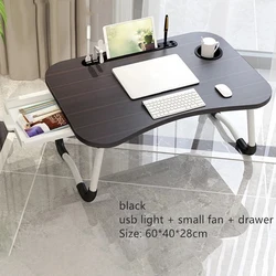 Bureau pliable pour ordinateur Portable, lit, canapé, Table de lit, plateau de lit, bureau Portable pour l'étude et la lecture 