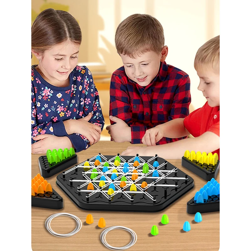 Board Game Board Game Toy Chain Triangle Chess Game Triggle Rubber Band Game