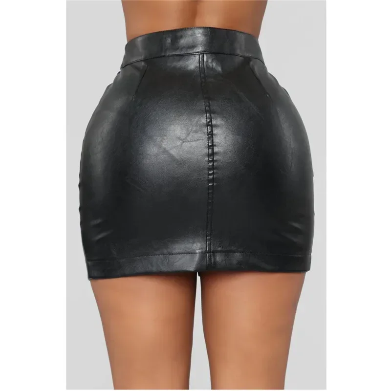 Bodycon Skirt Black Skirt Zip Back Riforla Women's Leather Midi