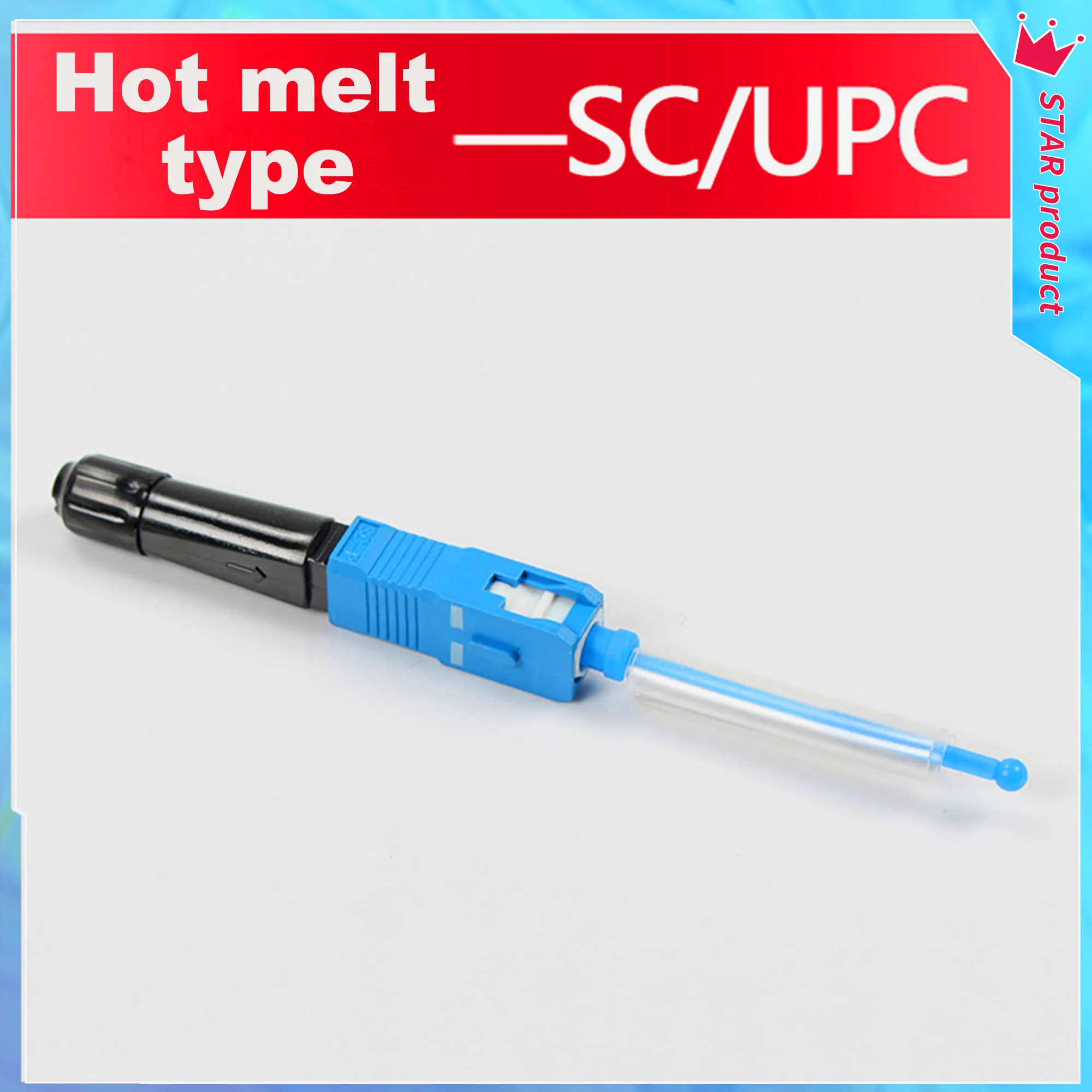 Fusion Spliced Fiber Optic Connectors FTTH SC/UPC Quick Connector Optical Fiber Fusion Hot melt quick connector tool sales cold welding tool kit fusion splicer set mini optical power meter with network measurement cable ftth fiber leather wire toolbox