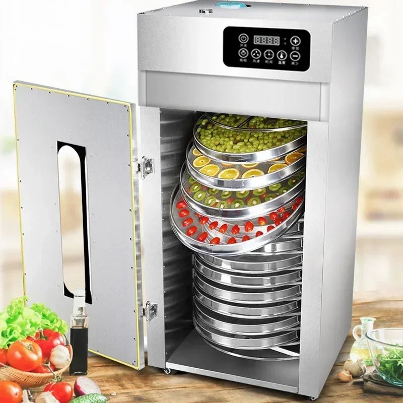 15 Layer Dehydrator 3000W Commercial rotary dryer food drying box fruit vegetable pet meat flower medicinal herbs tea air dryer 3