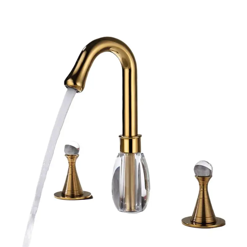 

Supply Elegant Bathroom Tenglong Bathroom Basin Cold Hot Amphibious All Separate Faucets Copper Body