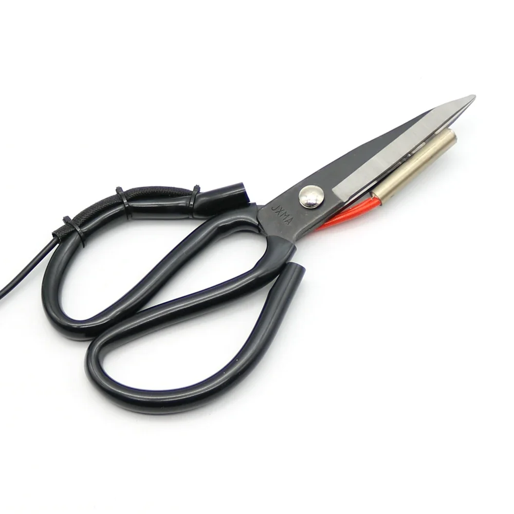 1Pc 220V Adjustable Electric Heating Tailor Scissors with Switch Controller and Stand 5
