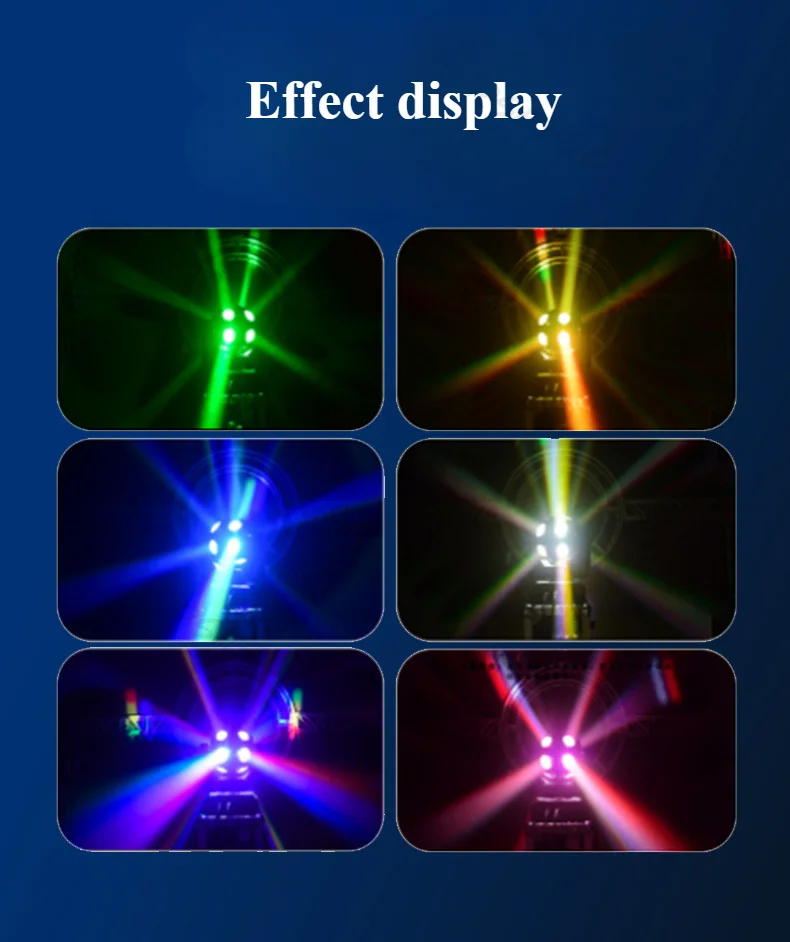 Description Picture 6 of itemDual Arm Beam LED Stage Lighting KTV Bar Atmosphere Lighting Bar Rotating Laser Moving Head Light