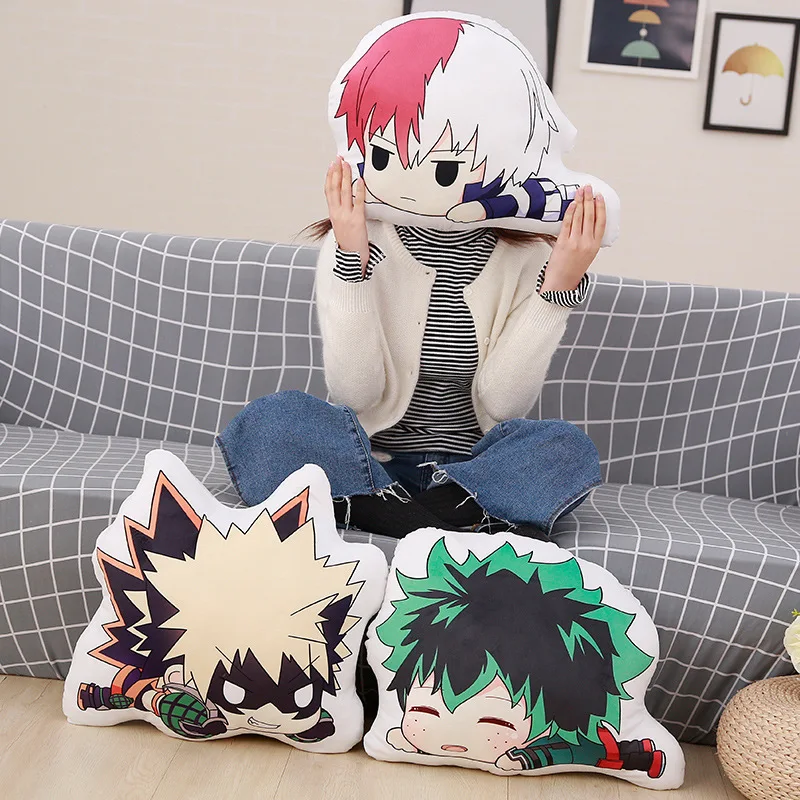 My Hero Academia Plush Stuffed Pillows Anime Boku no Hero Academia Cushion Cute Izuku Dakimakura Kawaii Katsuki Shoto Soft Dolls 3