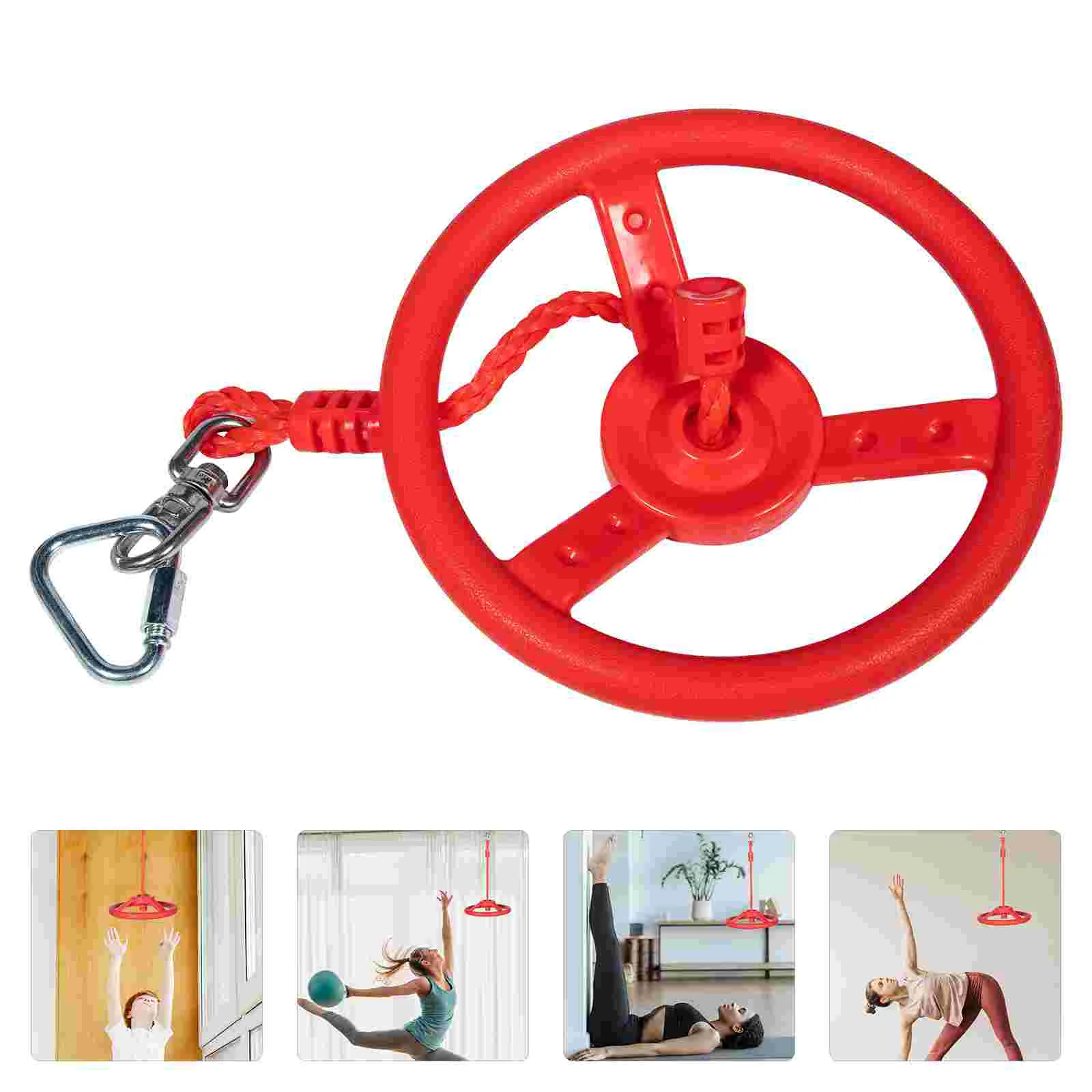 Swing Toy Ninja Wheel Indoor Hanging Ring Rings Training for Children Steering Swing Pull-up Handle Toy Exercise