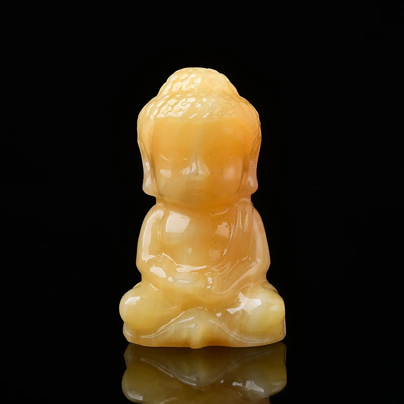 1pc 100% Natural Rse Quartz Carved Baby Buddha Fengshui Statue Clear Quartz Pink Crystal Figurine Crafts Home Desktop Decor Gif 2