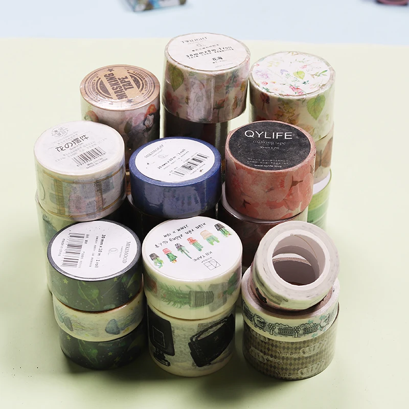 30Pcs/set Japanese Cute Random Washi Tape Sets Scrapbooking Masking Adhesive Tapes Paper Stationery Stickers For School Supplies 5