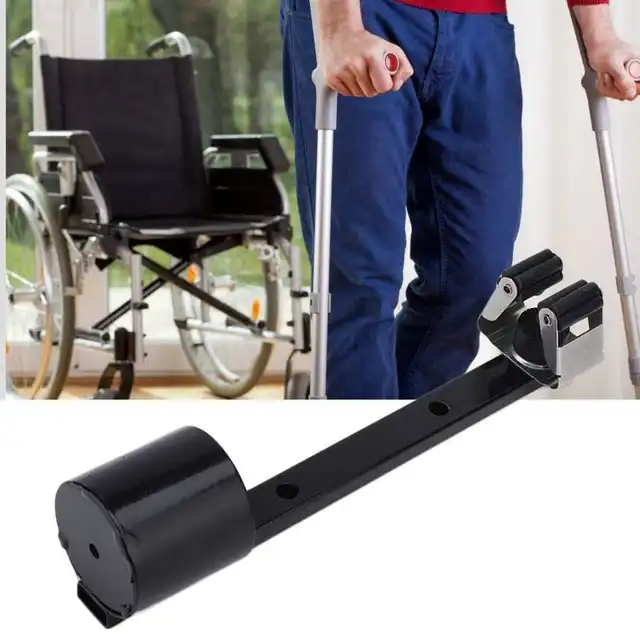 2pcs einstellbare Rollstuhl Gehstock Rack Halterung Krückenhalter Zubehör  für Elektroroller ältere Rollator Rollstühle