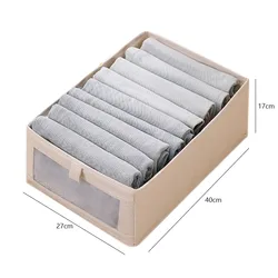 Wardrobe Organizer - Enhanced Closet Storage Box (L - Beige)