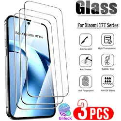 3 - Pack HD Clear Tempered Glass Screen Protectors with 9H Hardness for Xiaomi 14 (CRIMSON)