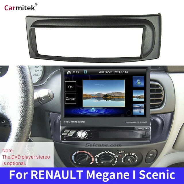 Panel de montaje de Audio para coche, Kit de Marco embellecedor de  instalación para RENAULT Megane I 1996-2002 Scenic, Radio, CD, GPS, DVD  estéreo, 1 Din, Fascia - AliExpress