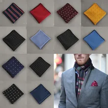 

Luxury Men's Handkerchief Polka Dot Striped Floral Printed Hankies Polyester Hanky Business Pocket Square Chest Towel