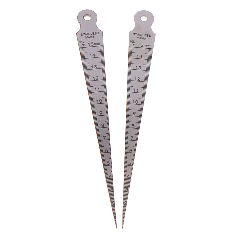 핫핫핫세일 1PC 1-15mm 스테인레스 스틸 테이퍼 게이지 필러 내경 눈금자 테이퍼 조리개 스케일용 구멍 측정 도구