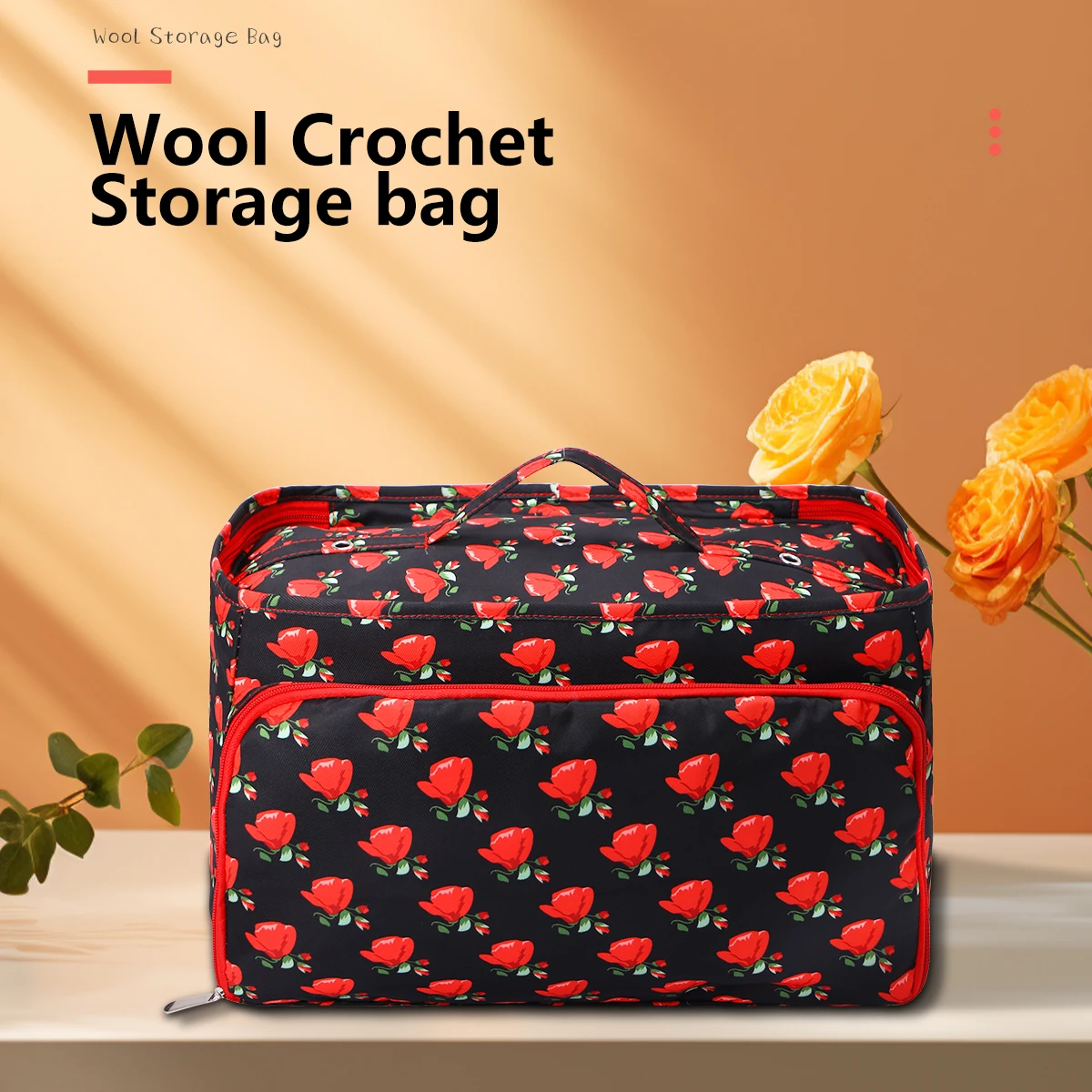 Yarn Storage Bag Yarn Storage Organizer Yarn Storage Bag Dandelion Square Knitting Tote Bag Waterproof Sewing Accessories Storage Bags Christmas Gift