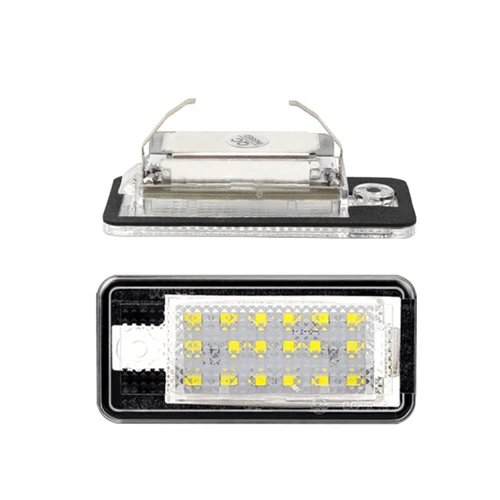 아우디용 LED 번호판 조명, A3 A4 S4 RS4 B6 B7 A6 RS6 S6 C6 S5 Q7 A8 S8 아반트 캔버스 오류 없는 번호판 램프, 2 개 2