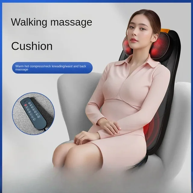 Shoulder Neck Waist and Back Multifunctional Full Body Walking Massage Cushion Waist Kneading Massage Chair Cushion