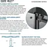 Square Rail Frameless Sliding Shower Door SVSD5003-4874MB, Easy-Clean Coating 3/8" Tempered Glass - 304 Stainless Steel Hardware 4