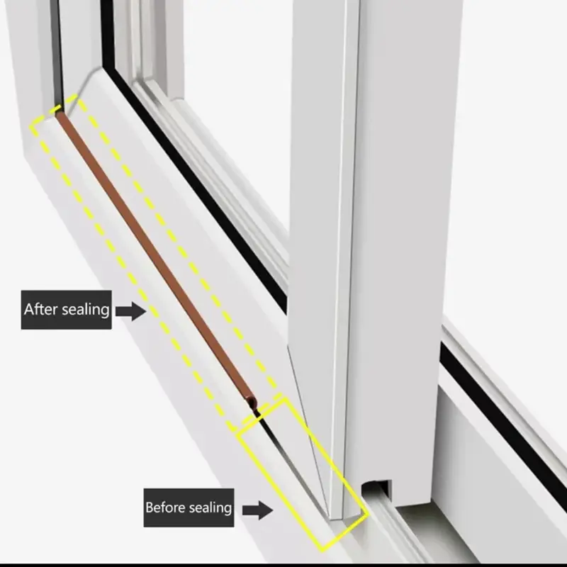 10m D/I/E Type Self-adhesive Door And Window Sealing Strip Foam Insulation, Anti-Collision, Wind And Sound Insulation Artifact - Image 3