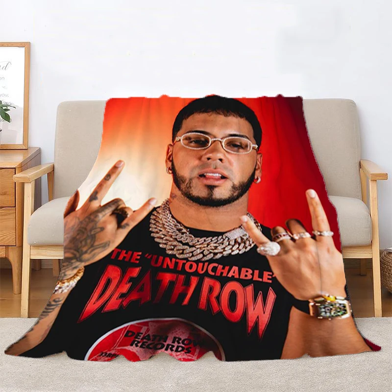 Anuel Aa-Manta de verano para sofá, mantas suaves y esponjosas, decoración  de dormitorio, colcha de cama, tiro decorativo, rodilla de Anime  personalizada