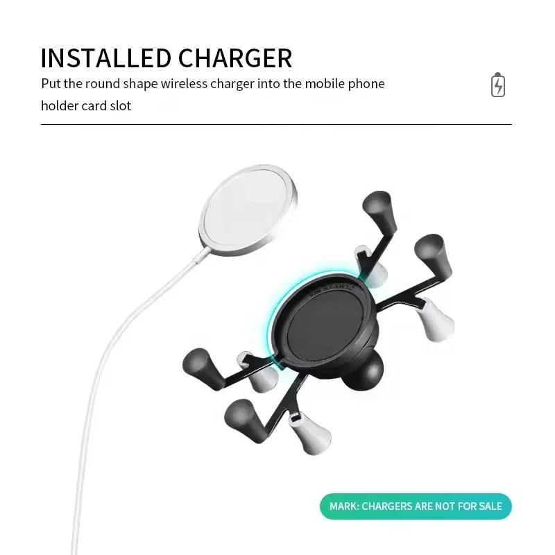 Universal motorcycle bicycle Wireless Charging Series mobile phone holder for wireless charger for ram mount X-Grip
