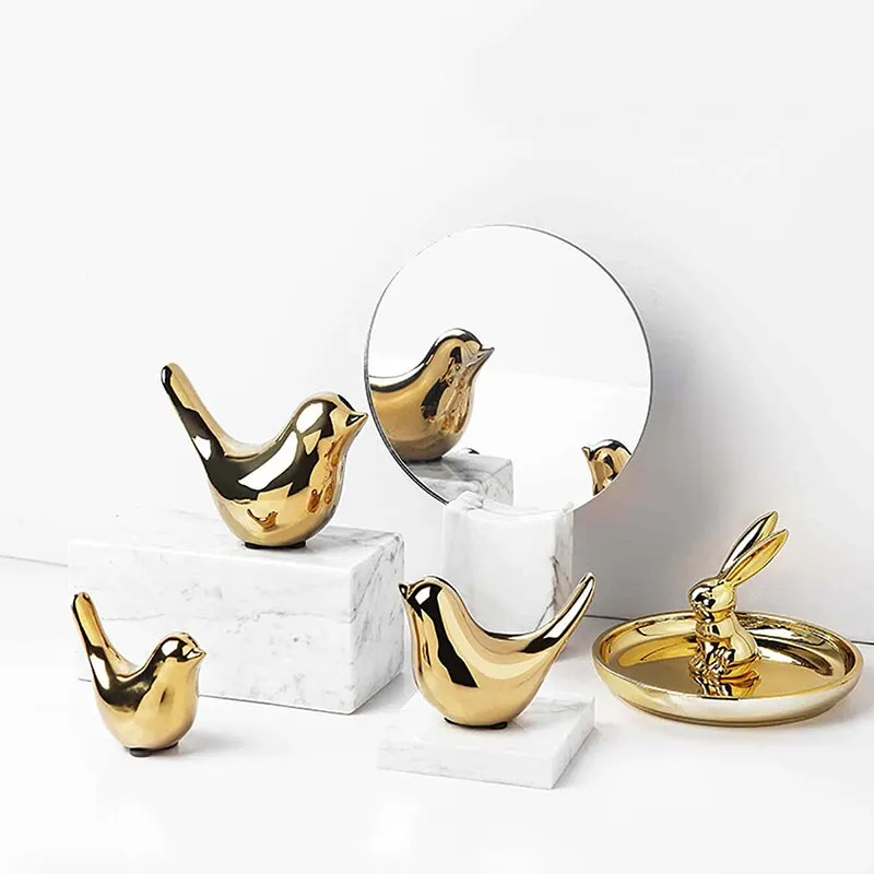 1 Piece, Modern Simple Gold Plated Bird Decoration 2