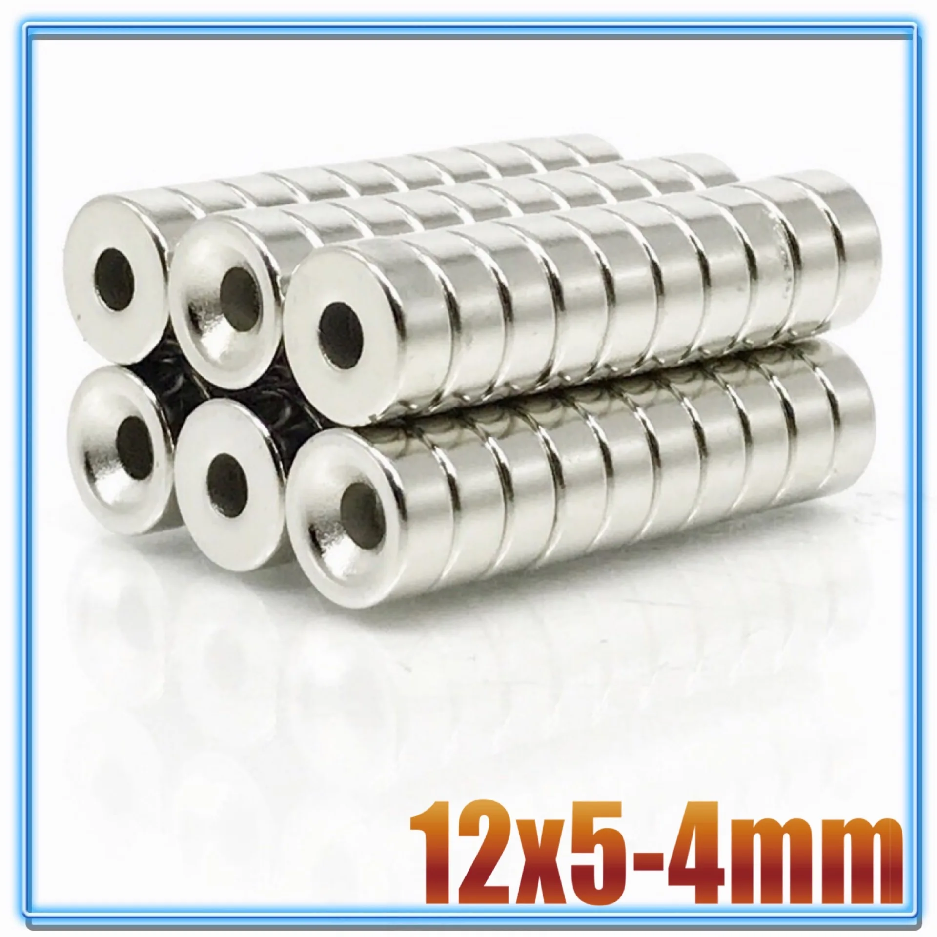8 Imanes Potentes De Neodimio N52 - 32x8 Mm, Con Agujero Avellanado, Para Herramientas, Pizarras O Bricolaje
