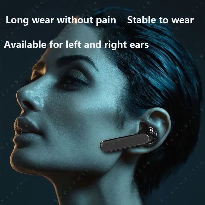 Colar Fones de Ouvido Bluetooth 5.1 sem Fio Fone de Ouvido de Negócios com Microfone Esportes Gancho da Orelha Lótus Uma Orelha Hands - Image 4