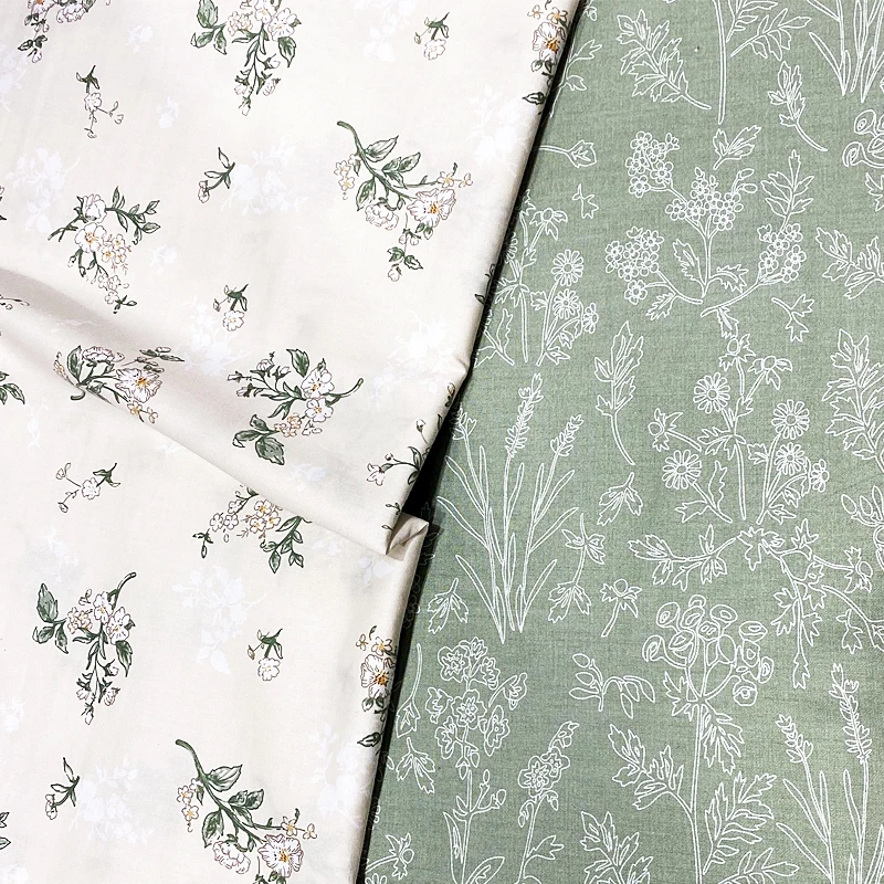 TERAMILA235X50cmRusticJapaneseSmallFlowerCottonFabricsFor