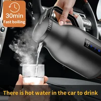 1000ml Led Digital Display 12v 24v Car Electric Kettle Household 220v Thermal Insulation Electric Kettle 304 Stainless Steel 2