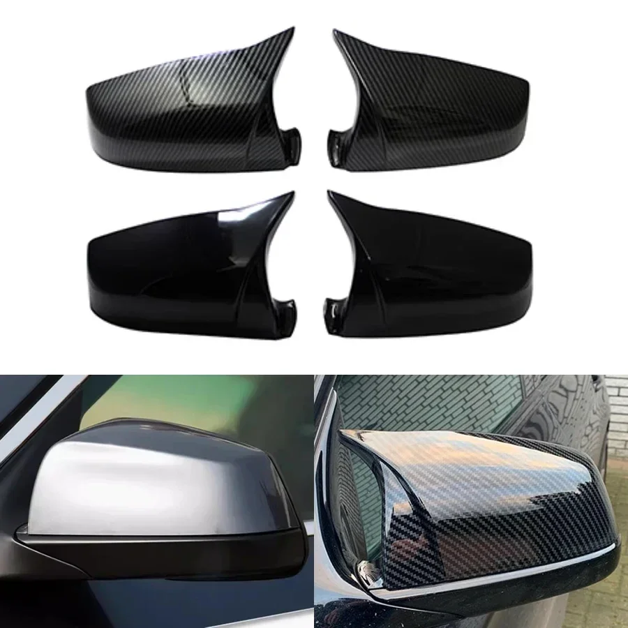 

For BMW E60 /F07 5 Series 2011-2015 Replace Reversing Mirrors Cover Rearview Mirror Housing Rear Shell Carbon Fiber Black 1 Pair