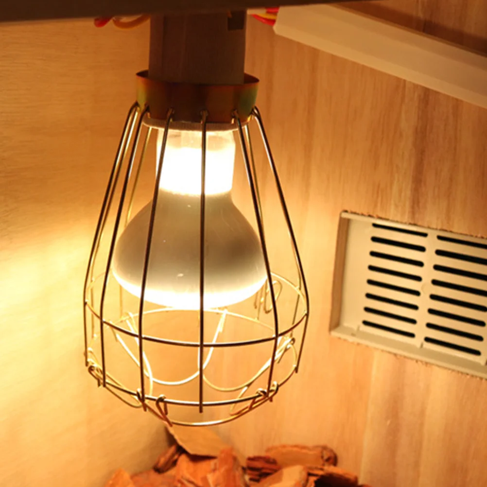Vintage Iron Reptile Pet Heat Lamp Cover Lamp Shade Cover Anti Scald Heating Light Bulb Safety Mesh Guard Cage 6