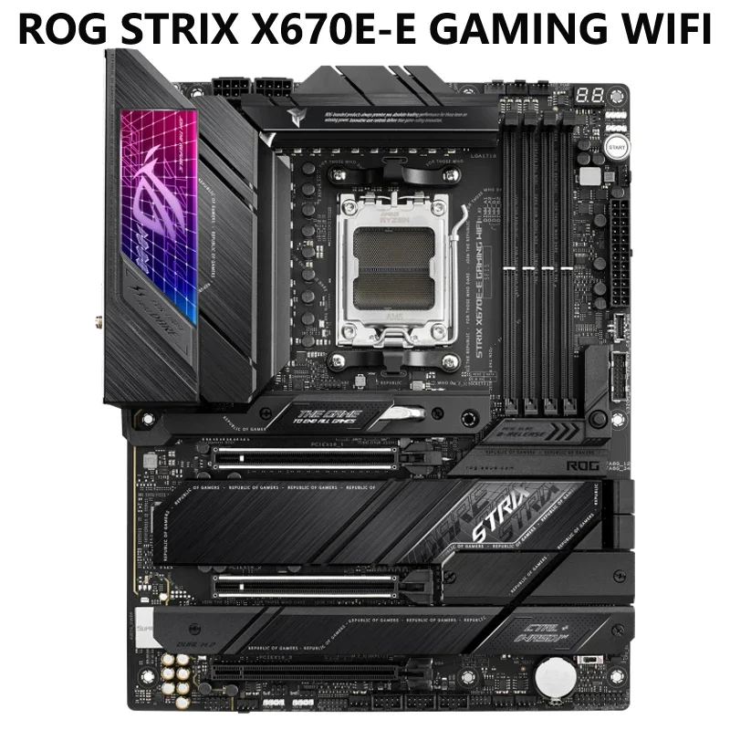 

ASUS ROG STRIX X670E-E GAMING WIFI 6E Socket AM5 LGA 1718 AMD Ryzen 7000 игровая материнская плата 18 + 2 этапа мощности, PCIe 5,0, DDR5