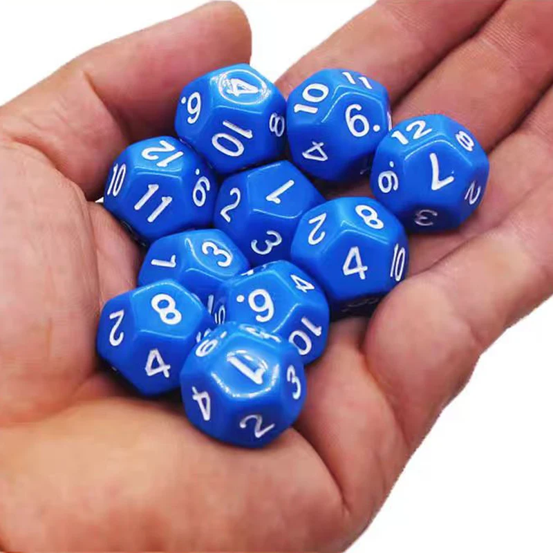 60/30PCS Math Manipulatives Number Counting Cubes For Kids Learning Resources Toys 12 Sided Dice For Classroom Teaching Supplies