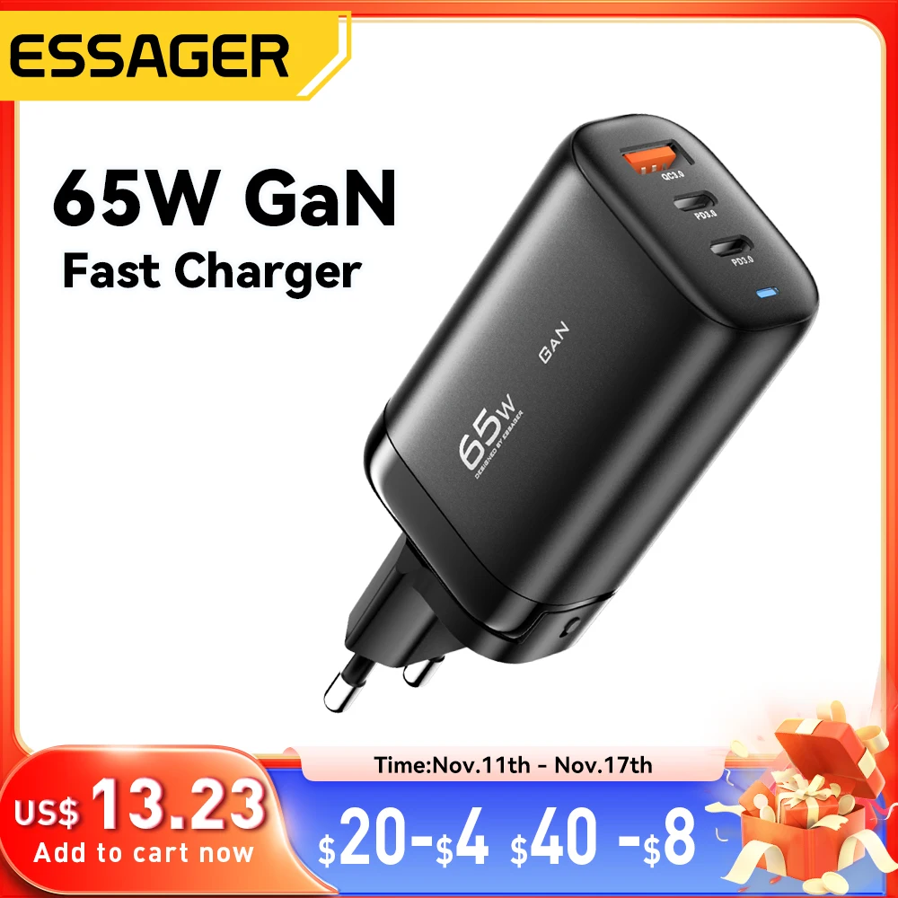 Essager-65W-GaN-USB-Type-C-Charger-For-Laptop-PPS-45W-25W-Fast-Charge ...
