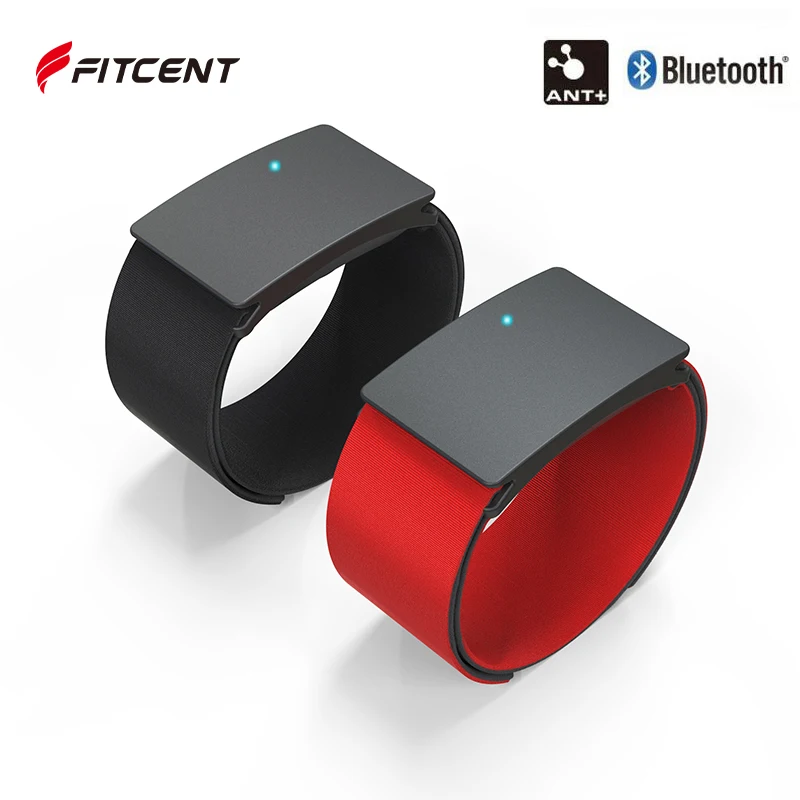 FITCENT Rechargable Heart Rate Monitor Armband ANT+ Bluetooth with Calories Burnt for Peloton Zwift Garmin Wahoo