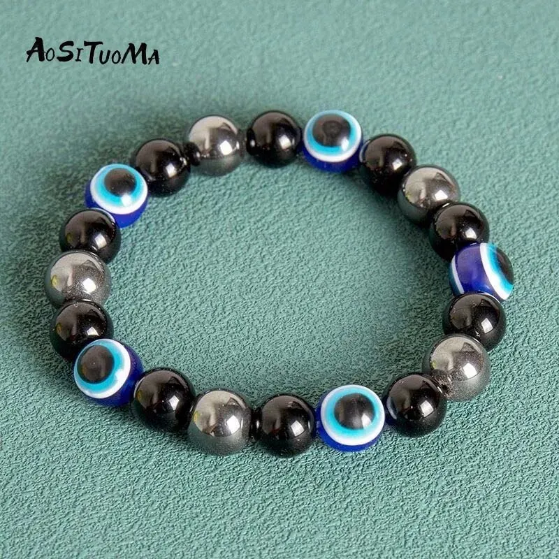 Magnetic Slimming Bracelet Magnetic Energy Black Gallstone Bracelet Health Care Insomnia to Improve Sleep More Dreams Sleep Anxiety Poor Quality