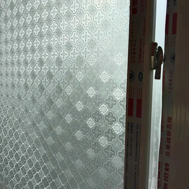 Vintage Begonia Frosted Window Privacy Film Self Adhesive for UV Blocking Heat Control Glass Stickers