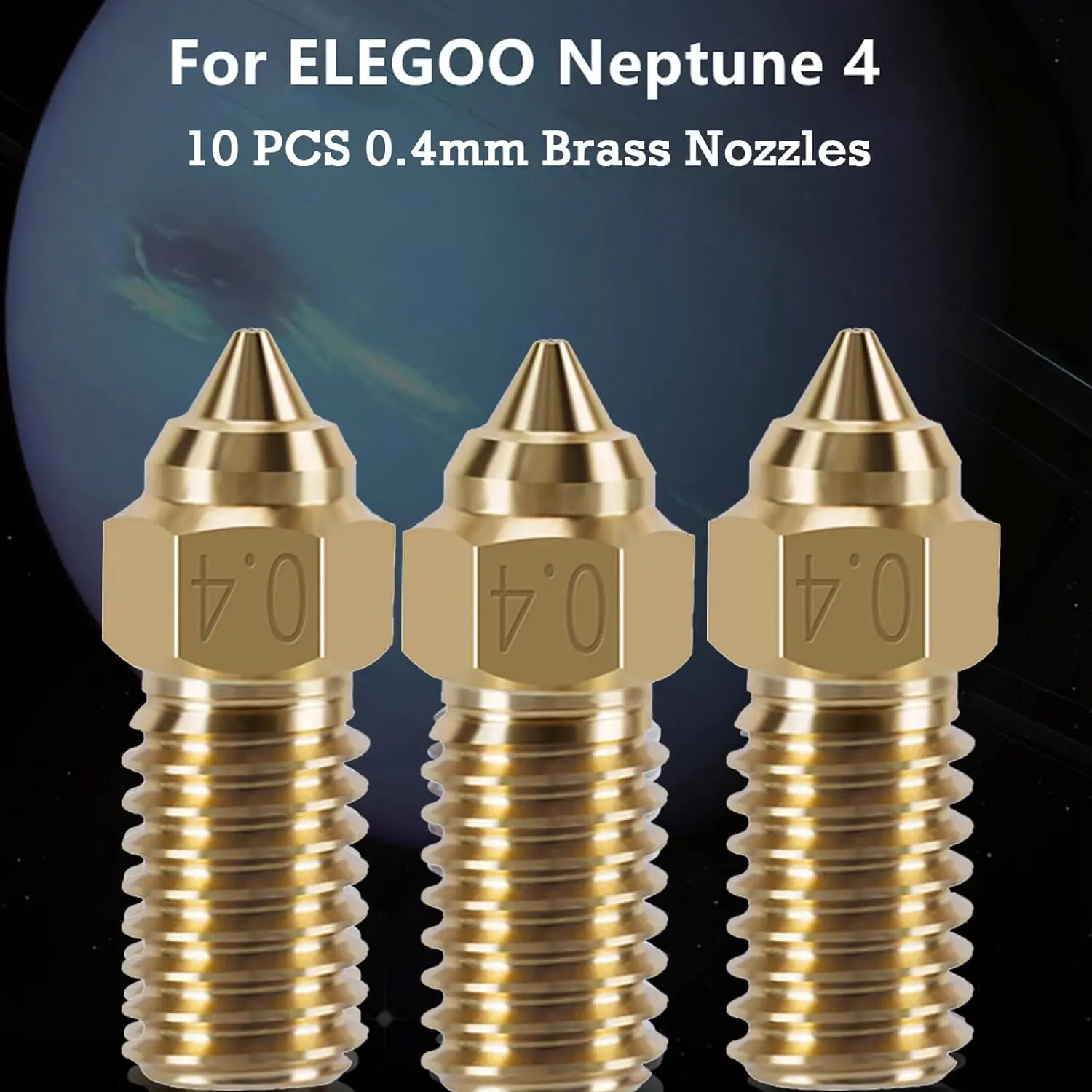 5/10PCS Elegoo Neptune 4, Neptune 4 Pro 핫 엔드 노즐 교체 부품 용 3D 프린터 0.4mm 고속 황동 노즐 키트