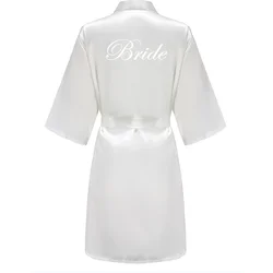 Elegant Blue Women's Bathrobe with White Bride Embroidery - Perfect Bridal Party Gift - S (As the photo show)
