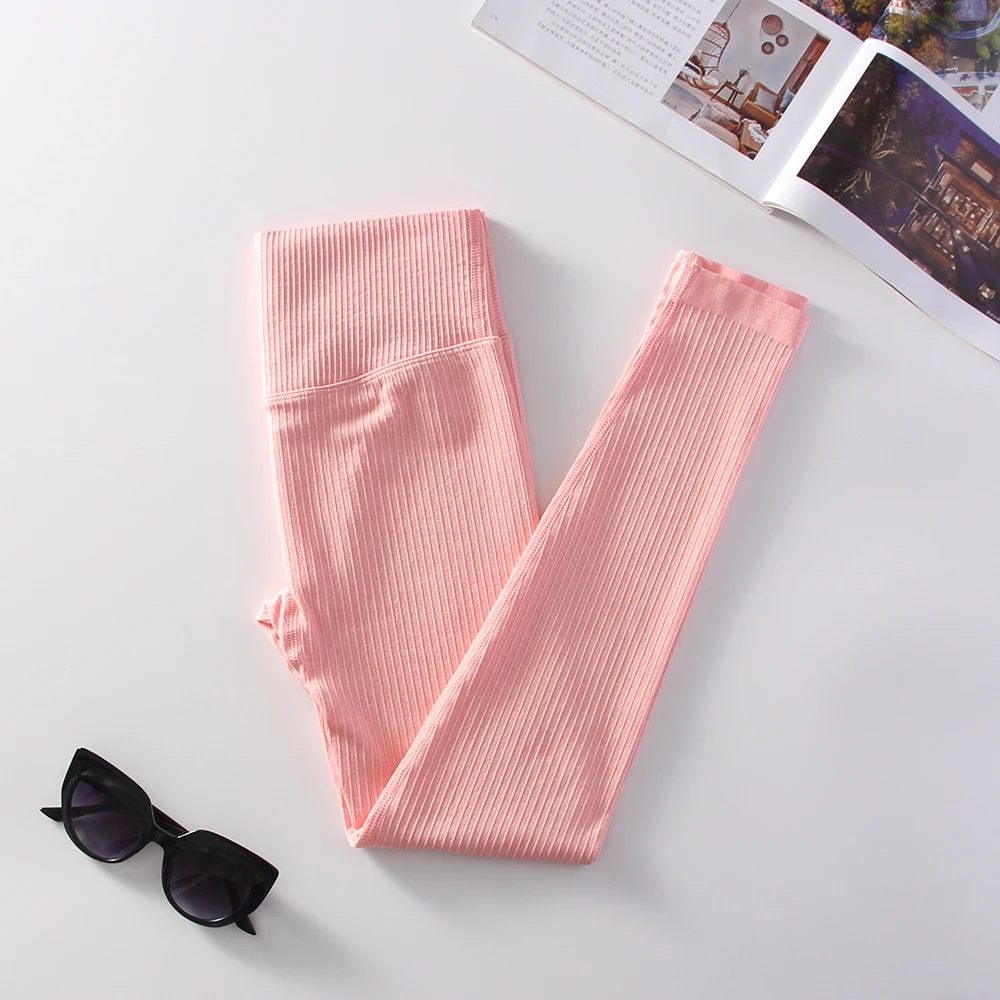 Women's yoga long leggings that can be worn in all seasons, high-waisted, no front seam, tummy-tightening butt-lifting leggings 5